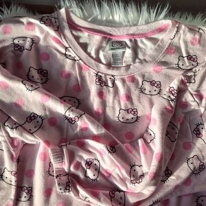 Hello Kitty Pink and White Polka Dot Pajamas
